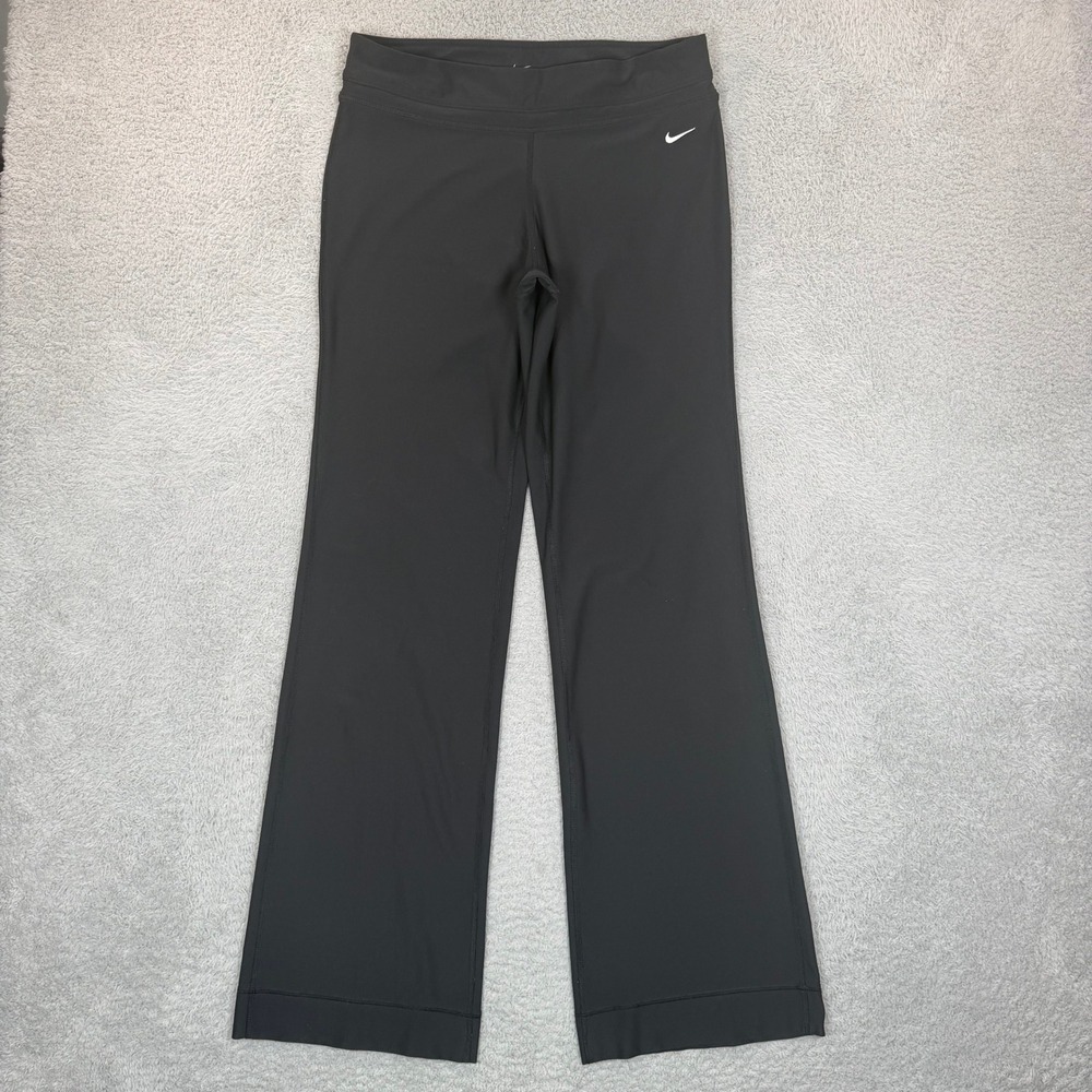 Nike Dri-FIT Womens Black Bootcut Yoga Pants Size Large Tall LT Stretch Gym